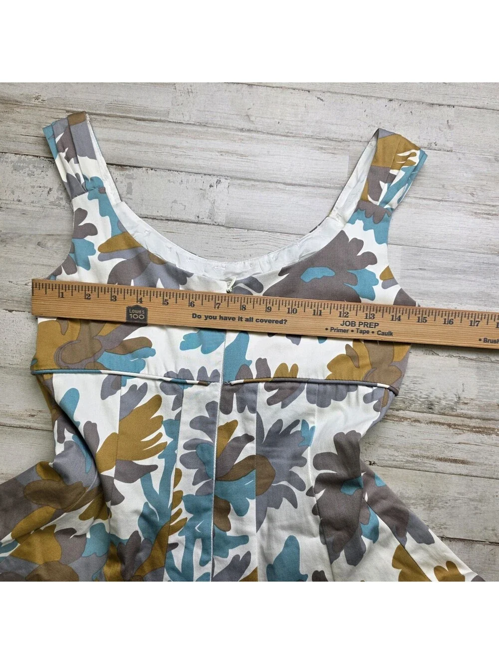 Maggy L Floral A-Line Dress - Cotton Size 6 Sleeveless Summer - Cute Comfortable - Picture 4 of 4